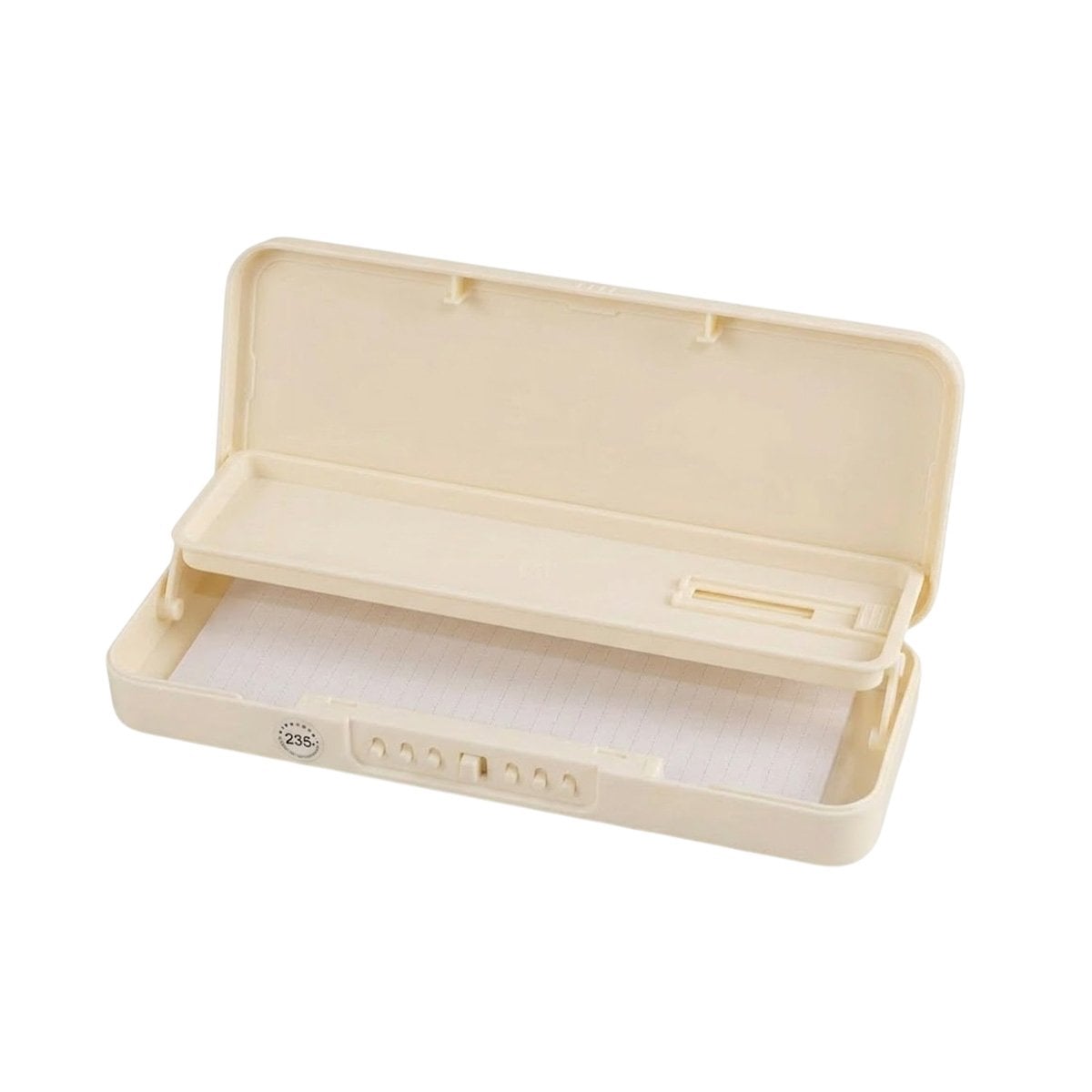 PACK4 FUNDA ESCOLAR CON CLAVE 2 NIVELES DISENO GATO BEIGE Y+PAPEL REGALO - 3