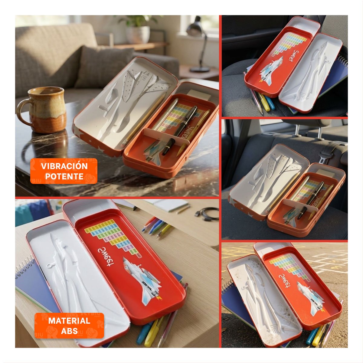 ORGANIZADOR COMPACTO BLANCO DE METAL CON SEPARADOR PARA UTILES Y+POST IT - 5