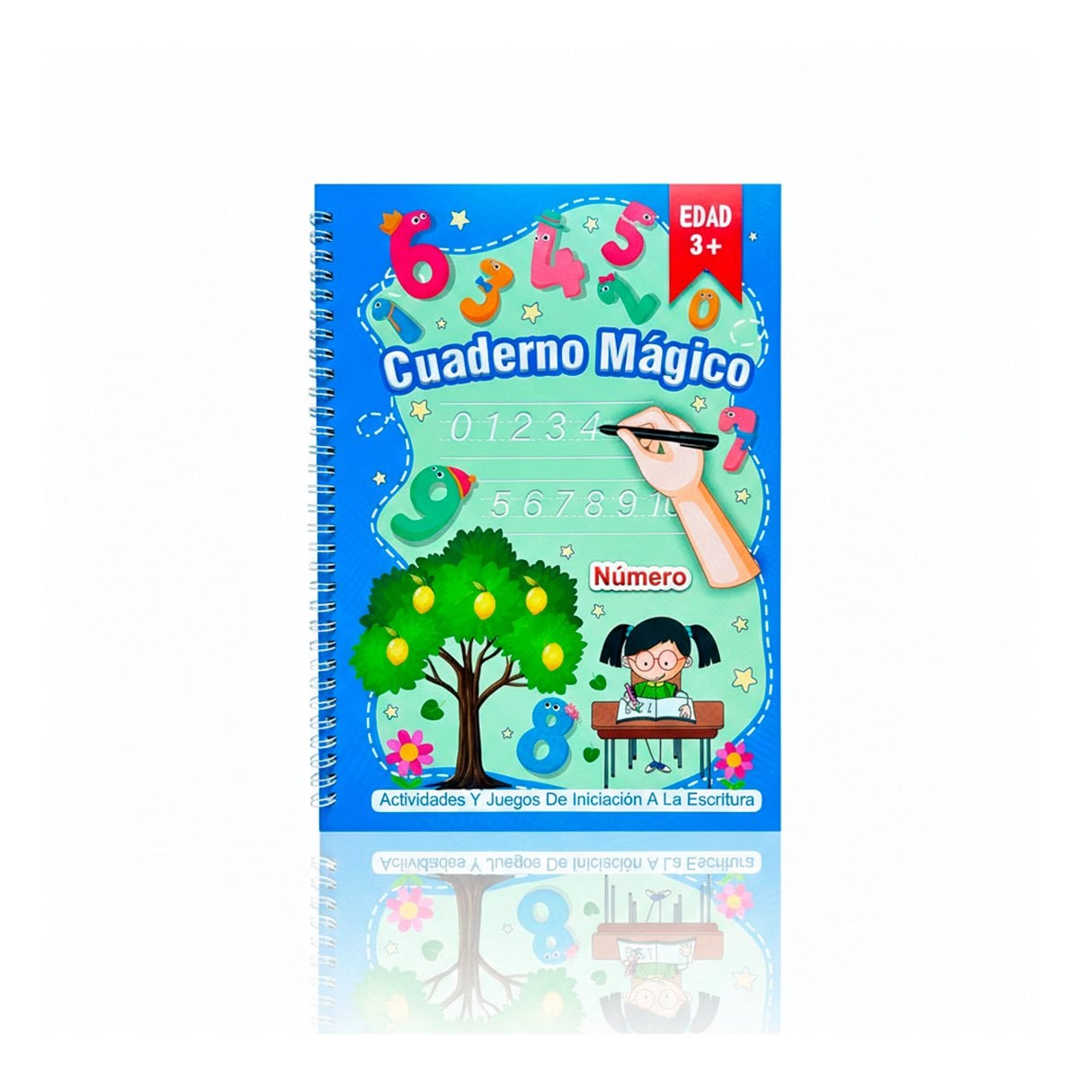 PACK6 UTIL AZUL CUADERNO MAGICO PARA DIBUJO DIARIO Y+REGALO STICKER - 2