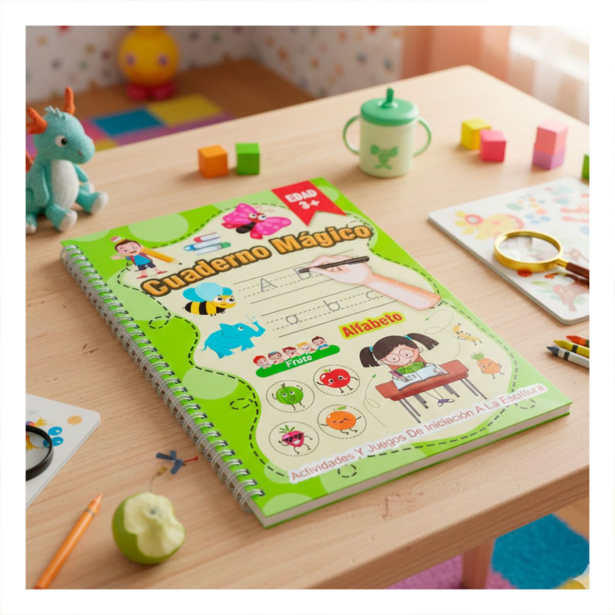 PACK2 DISENO VERDE CLARO CUADERNO MAGICO PARA USO ESCOLAR - 2