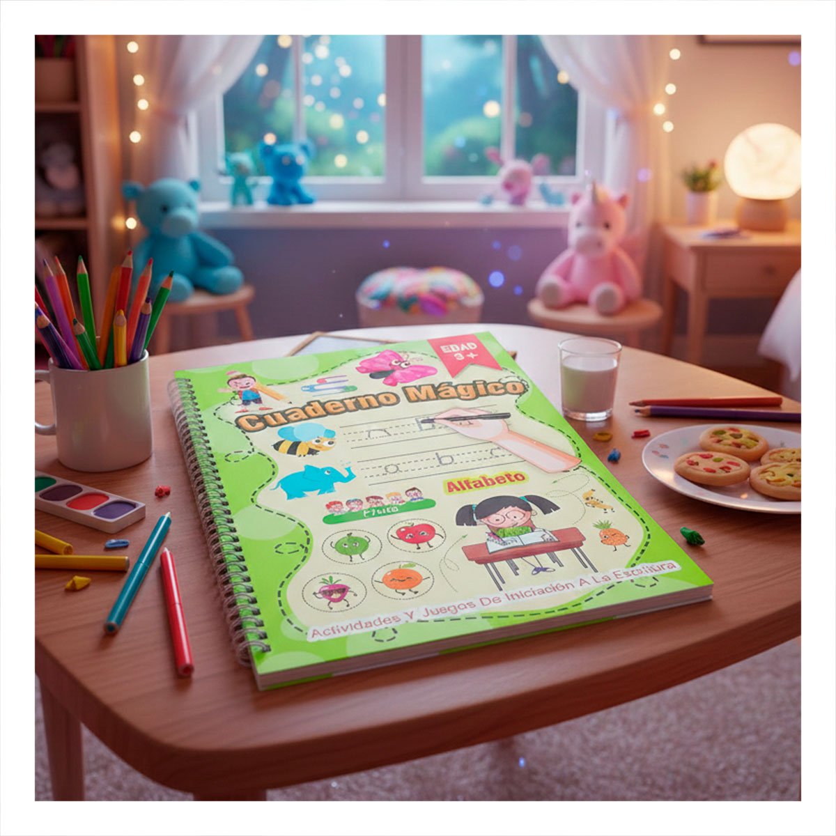 PACK2 DISENO VERDE CLARO CUADERNO MAGICO PARA USO ESCOLAR - 3