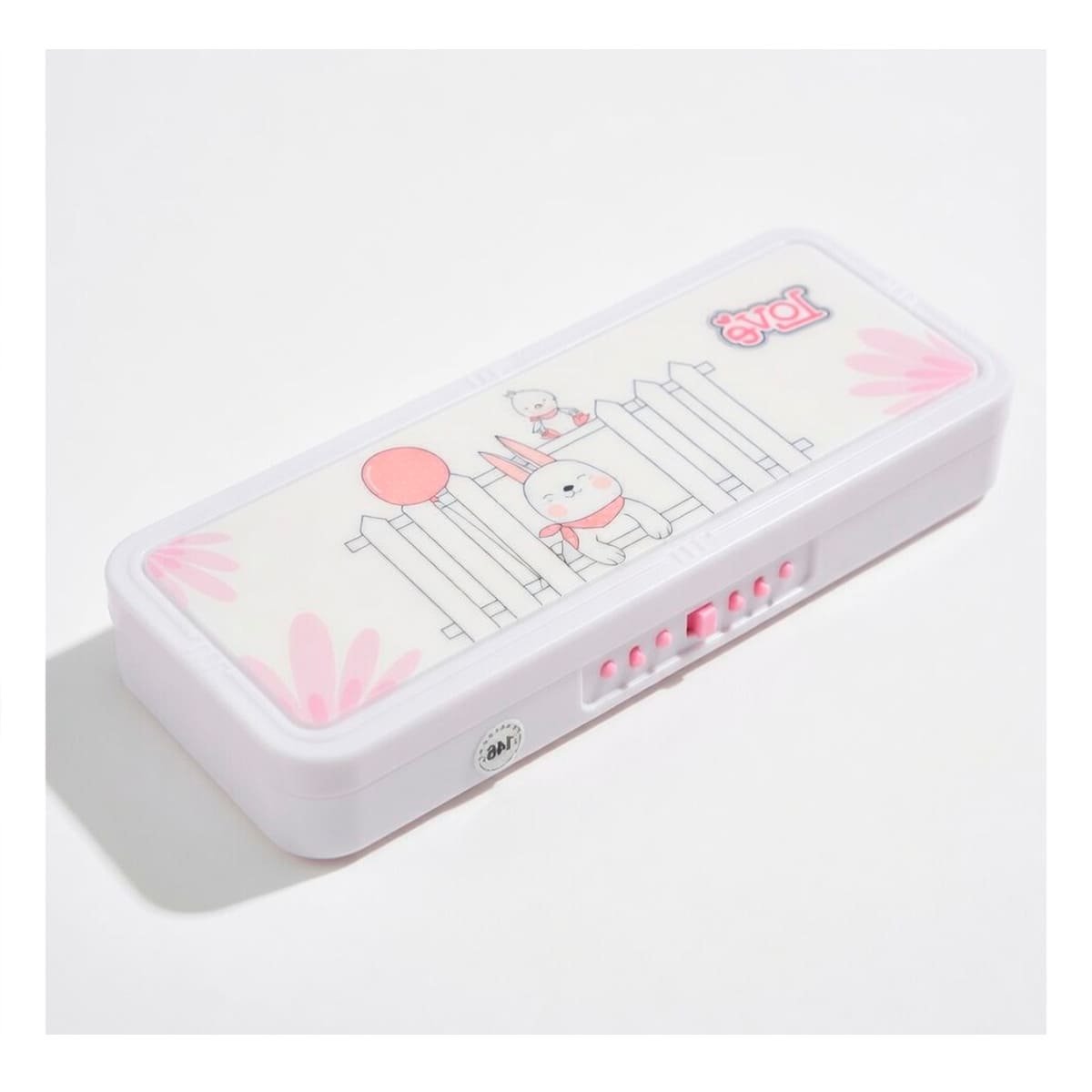 PACK12 PORTALAPICES RESISTENTE CONEJO Y REJAS BEIGE CON CLAVE 2 NIVELES Y+REGALO STICKER - 2