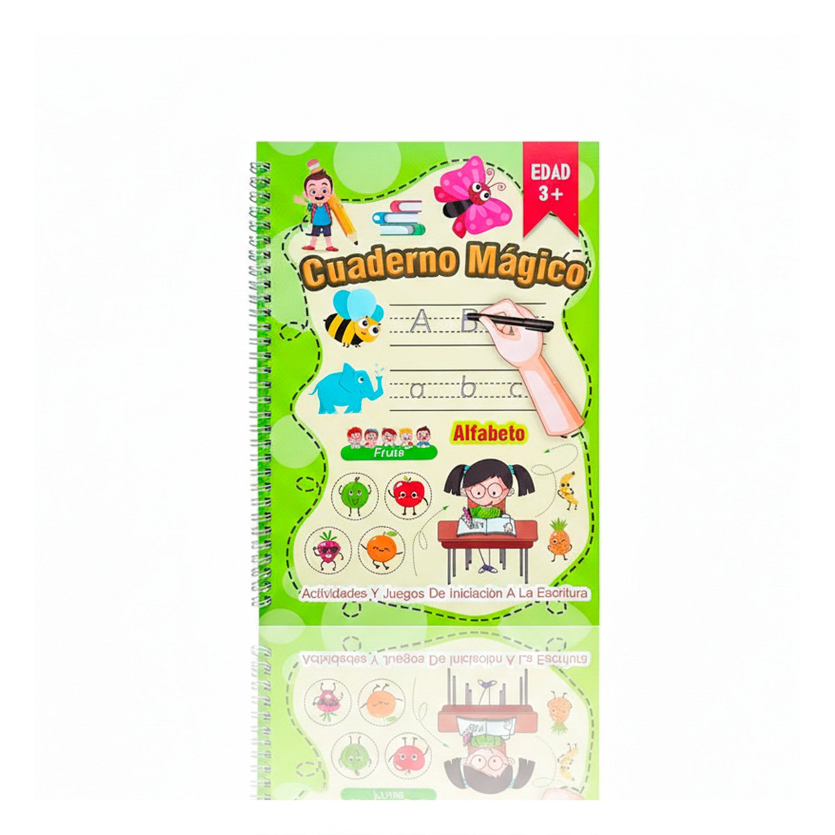 PACK6 UTIL VERDE CLARO CUADERNO MAGICO PARA DIBUJO DIARIO Y+REGALO STICKER - 2
