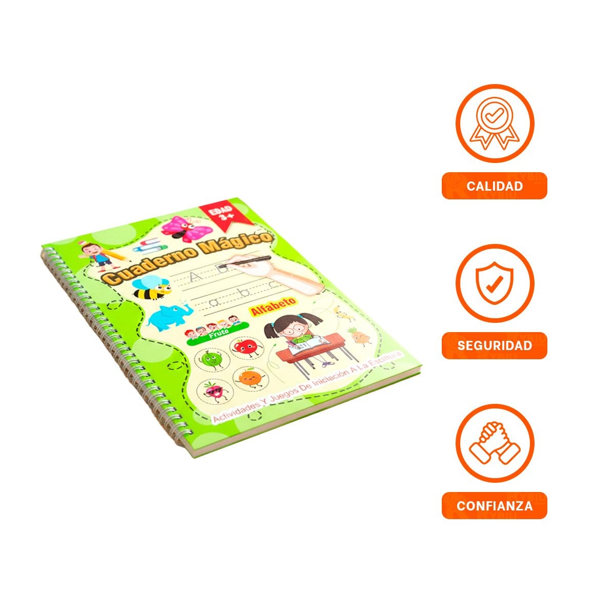 LIGERO CUADERNO VERDE CLARO MAGICO PARA USO DIARIO - 3