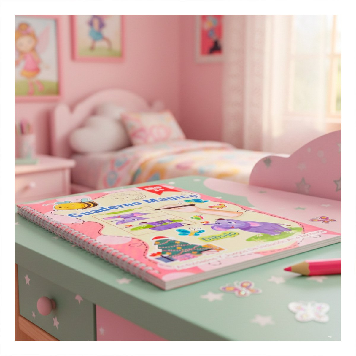 LIGERO CUADERNO ROSADO MAGICO PARA USO DIARIO - 2
