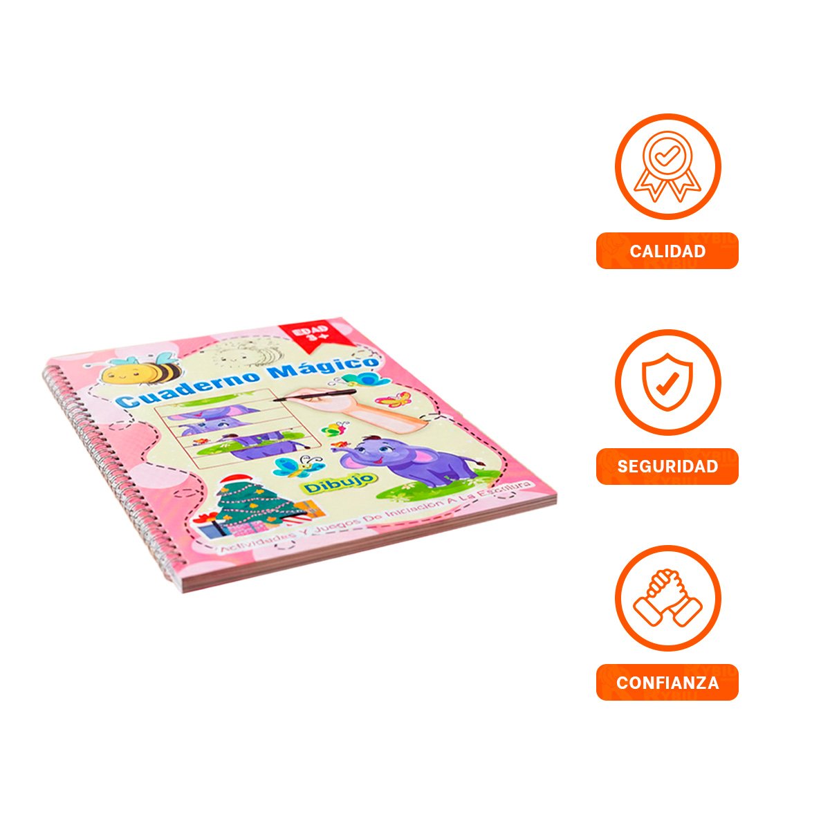 LIGERO CUADERNO ROSADO MAGICO PARA USO DIARIO - 3