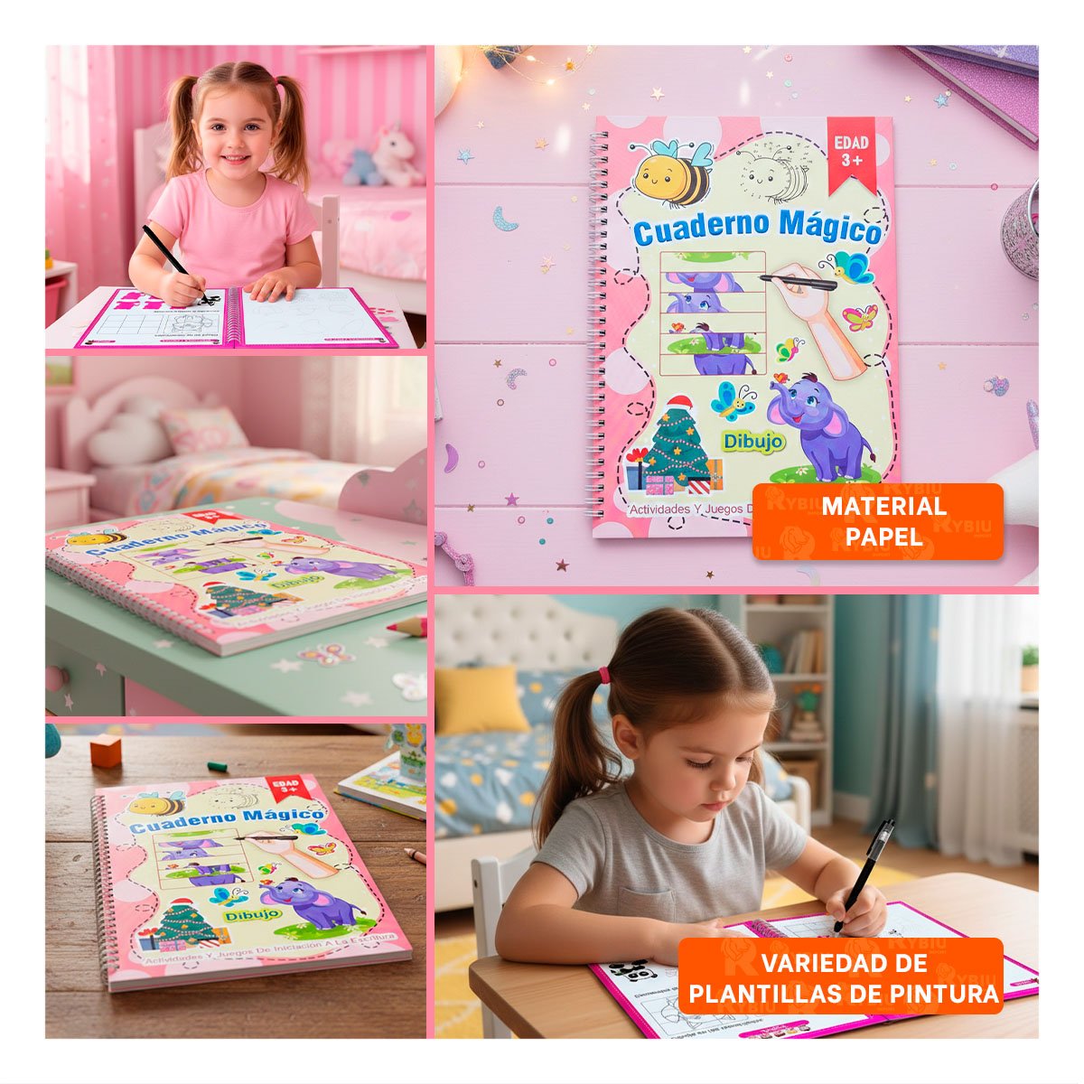 LIGERO CUADERNO ROSADO MAGICO PARA USO DIARIO - 5