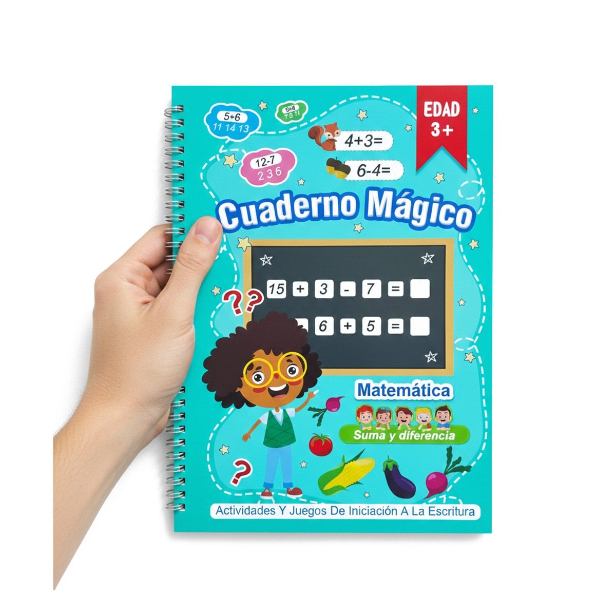 PACK12 INFANCIA CUADERNO CELESTE MAGICO PARA APRENDER ESCRIBIR Y+REGALO STICKER - 2