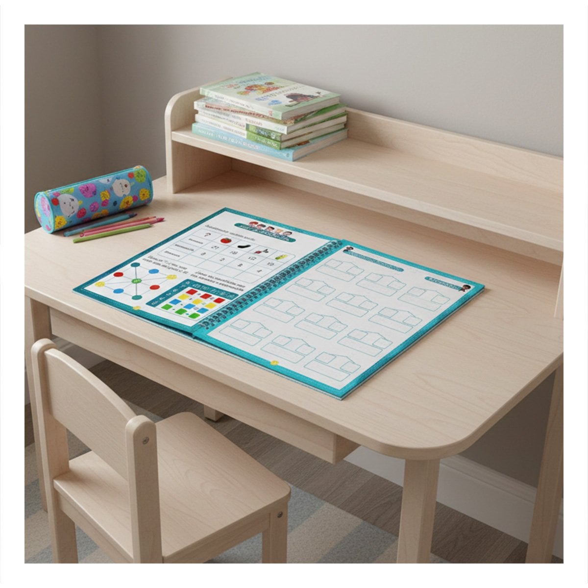 PACK12 INFANCIA CUADERNO CELESTE MAGICO PARA APRENDER ESCRIBIR Y+REGALO STICKER - 3