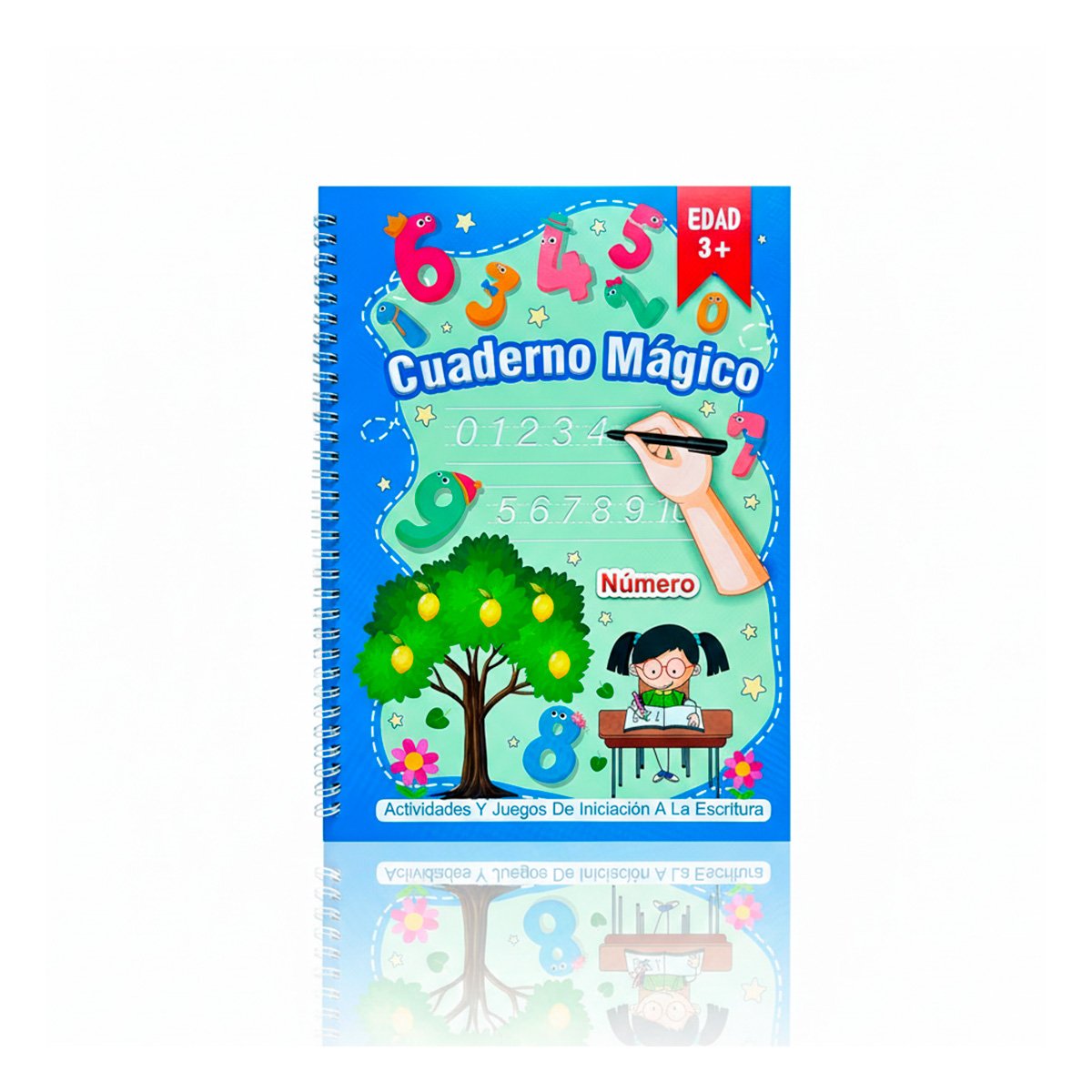COLOR AZUL CUADERNO MAGICO PARA NOTAS ESCOLARES Y+LIGAS REGALO - 3