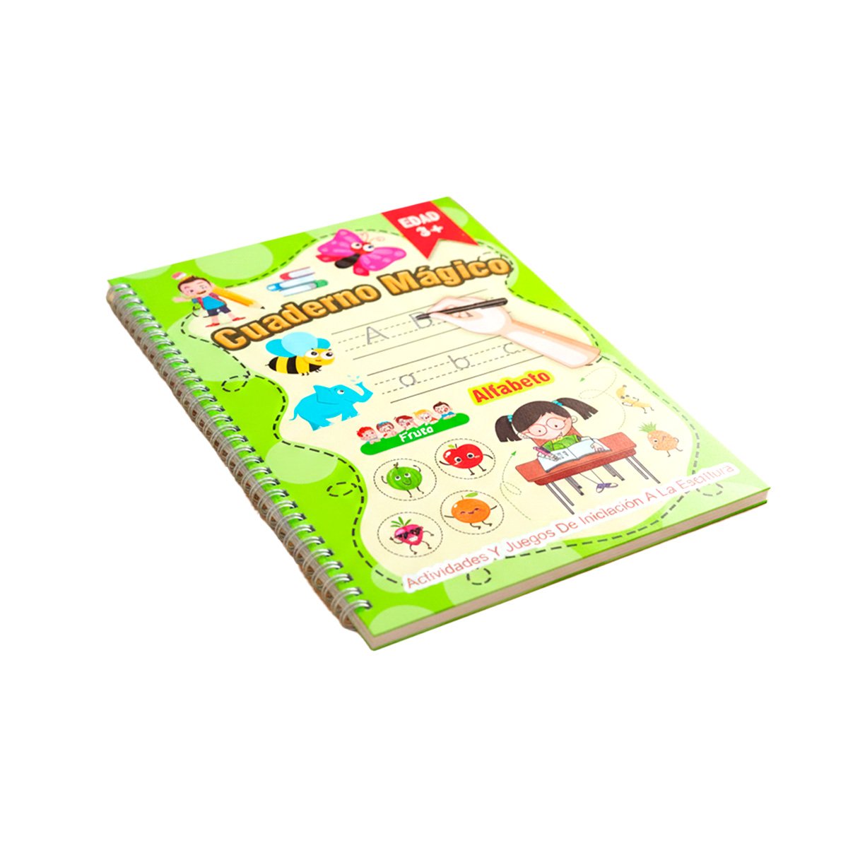 PRACTICO CUADERNO VERDE CLARO MAGICO PARA DIBUJO CREATIVO Y+REGALO STICKER - 3