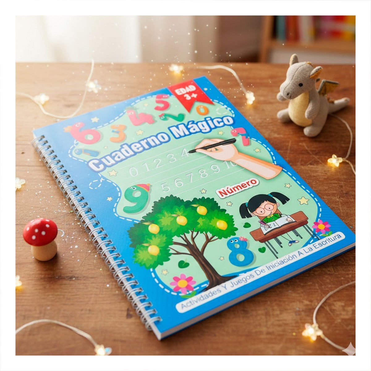 PACK12 INFANCIA CUADERNO AZUL MAGICO PARA APRENDER ESCRIBIR Y+REGALO STICKER - 5