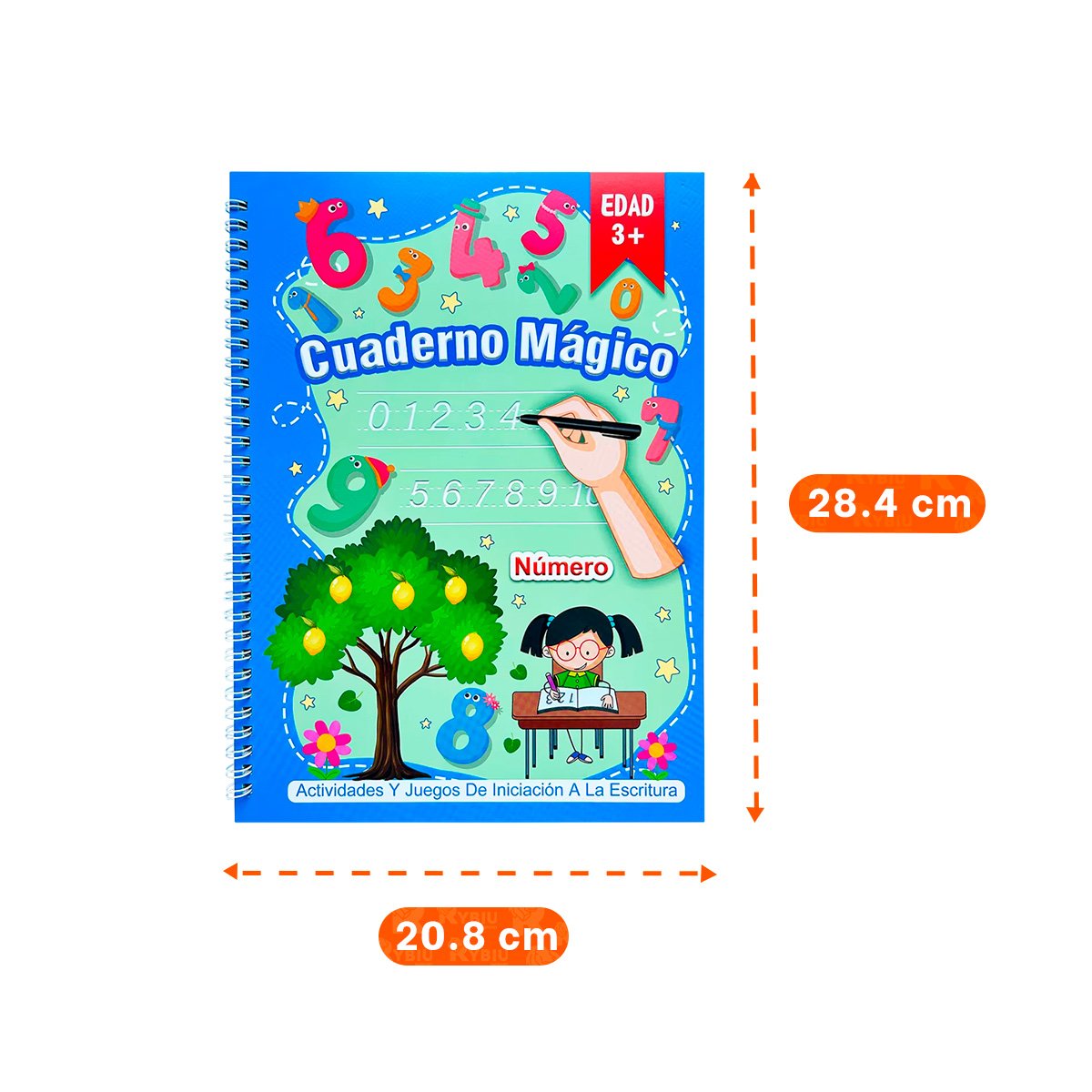 PACK12 ACCESORIO AZUL CUADERNO MAGICO PARA MOCHILA ESCOLAR - 4
