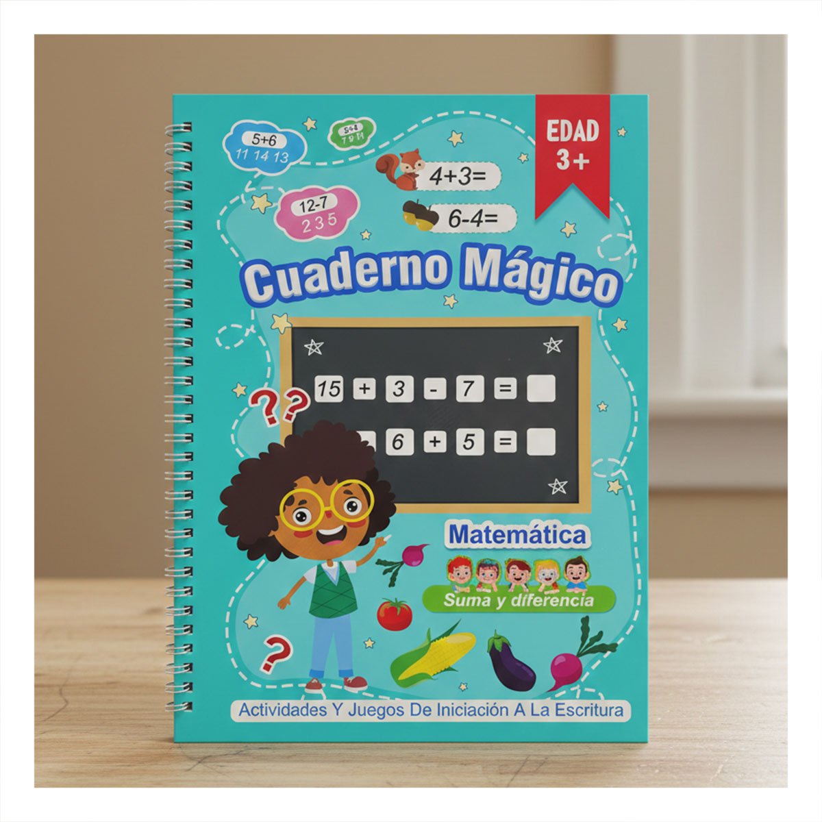 PACK12 ACCESORIO CELESTE CUADERNO MAGICO PARA MOCHILA ESCOLAR - 3