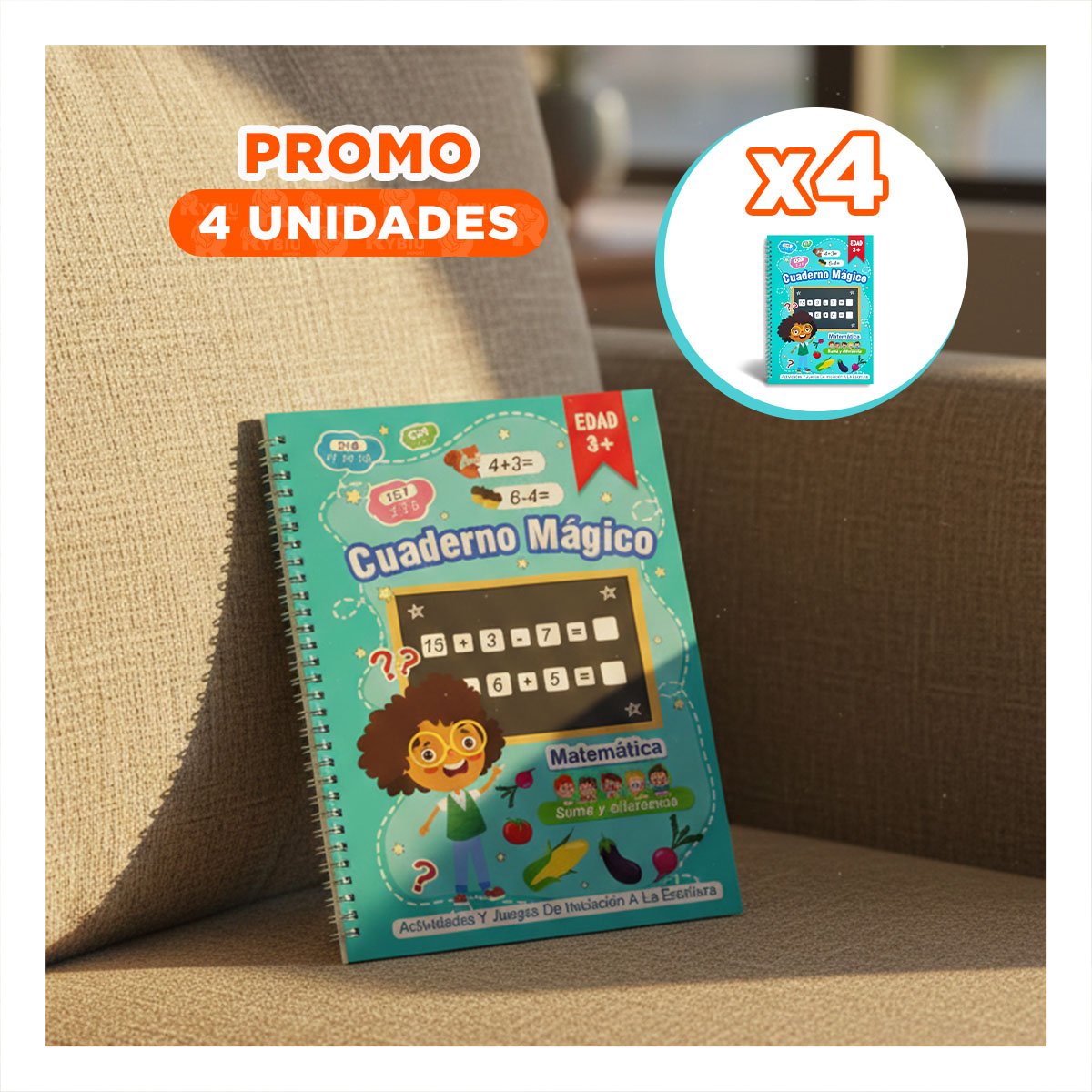PACK4 VERSION CELESTE CUADERNO MAGICO PARA ESCRITURA CREATIVA - 1