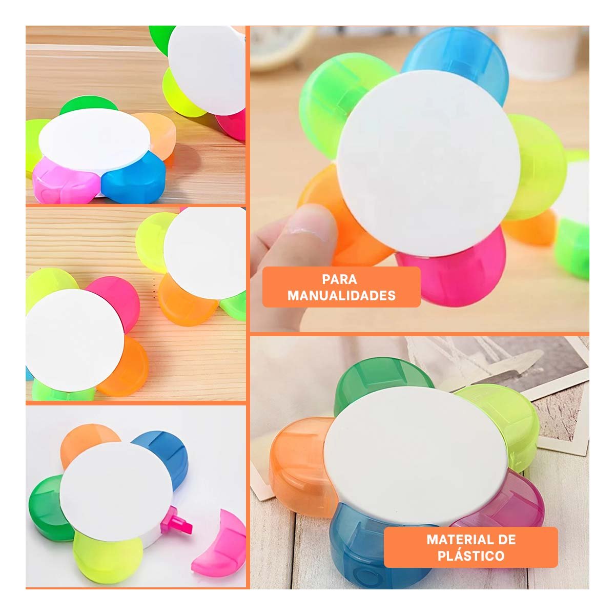 PACK12 MARCADOR EN FORMA DE FLOR PARA PAPELERIA Y+PAPEL REGALO - 2