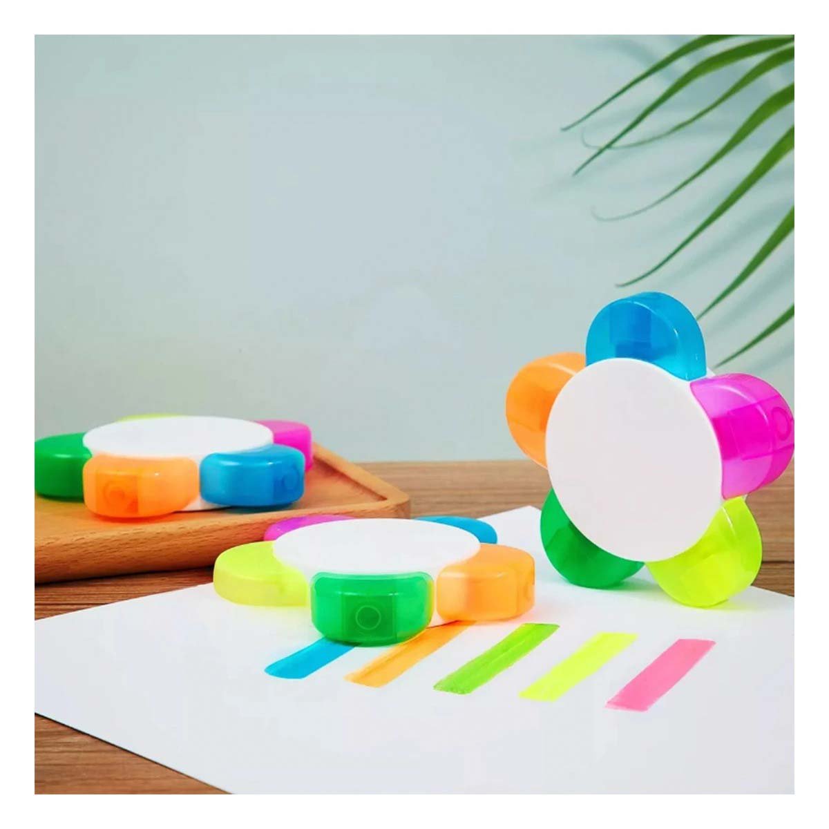 PACK6 MARCADOR PRACTICO EN FORMA DE FLOR PARA ESCRITORIO - 5