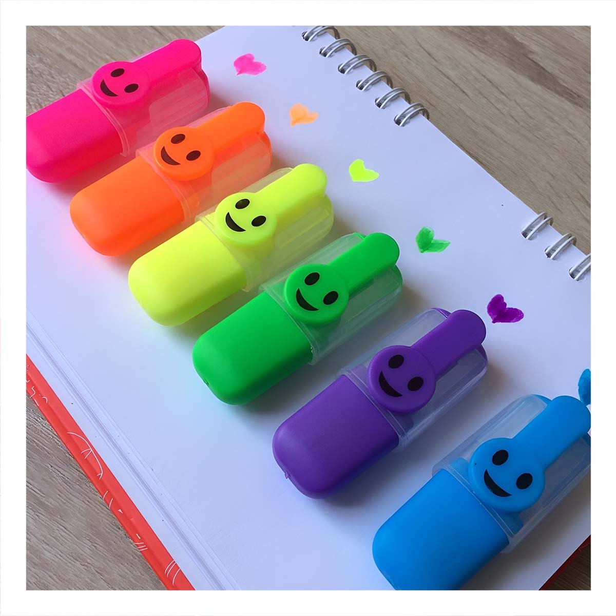 ARTE NEON CARITAS 6 COLORES SET ESCOLAR PERU CREATIVIDAD INFANTIL Y+LIGAS REGALO - 2