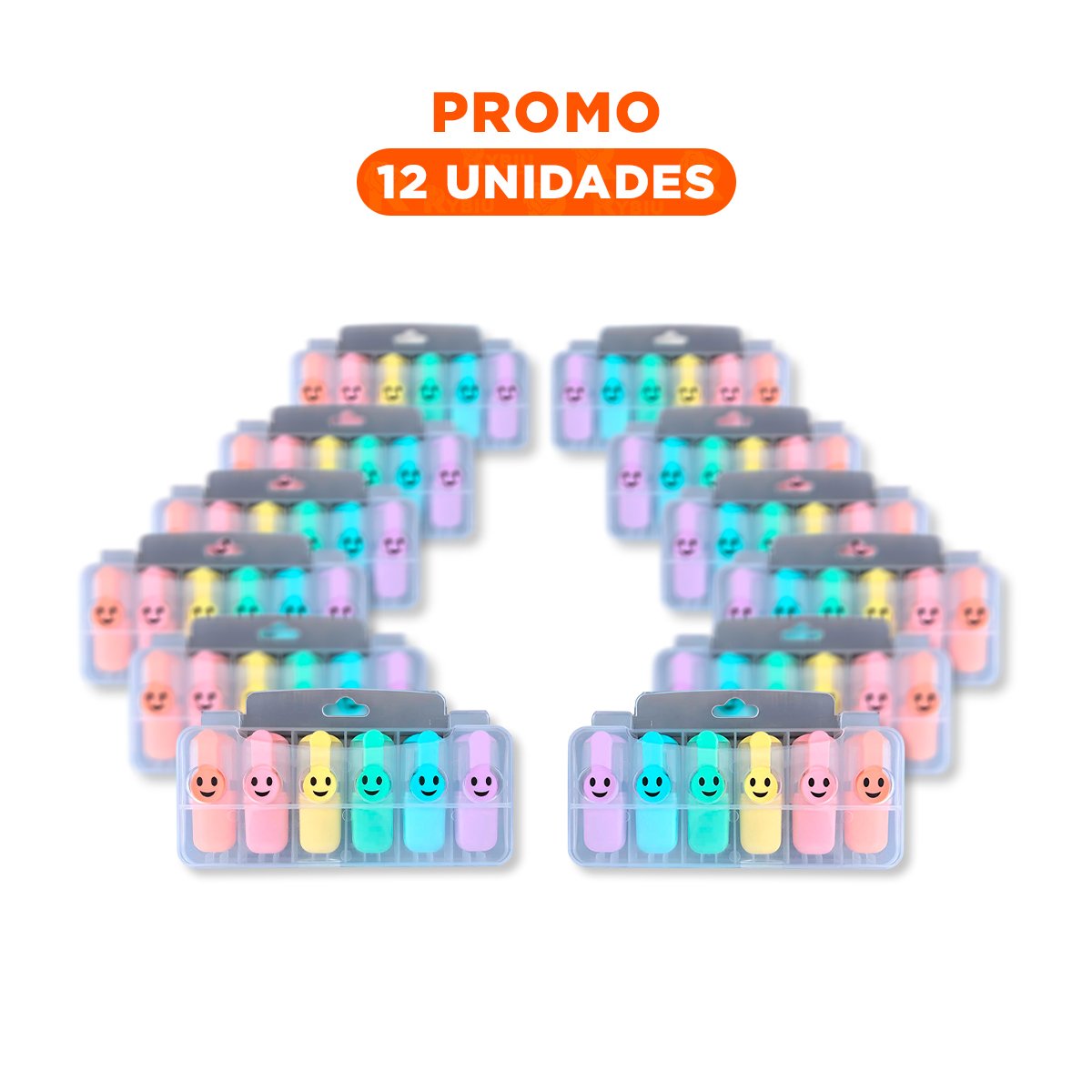 PACK12 PRO PASTELES CARITAS 6 COLORES SET ESCOLAR PERU CALIDAD PREMIUM Y+REGALO STICKER - 1
