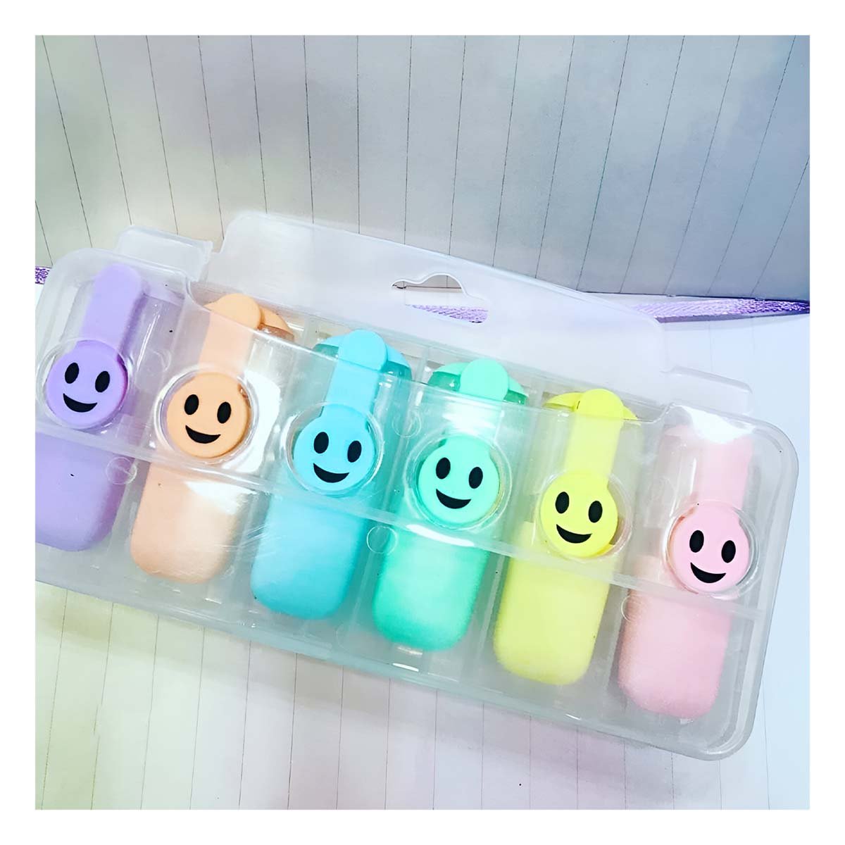 PACK12 PRO PASTELES CARITAS 6 COLORES SET ESCOLAR PERU CALIDAD PREMIUM Y+REGALO STICKER - 3