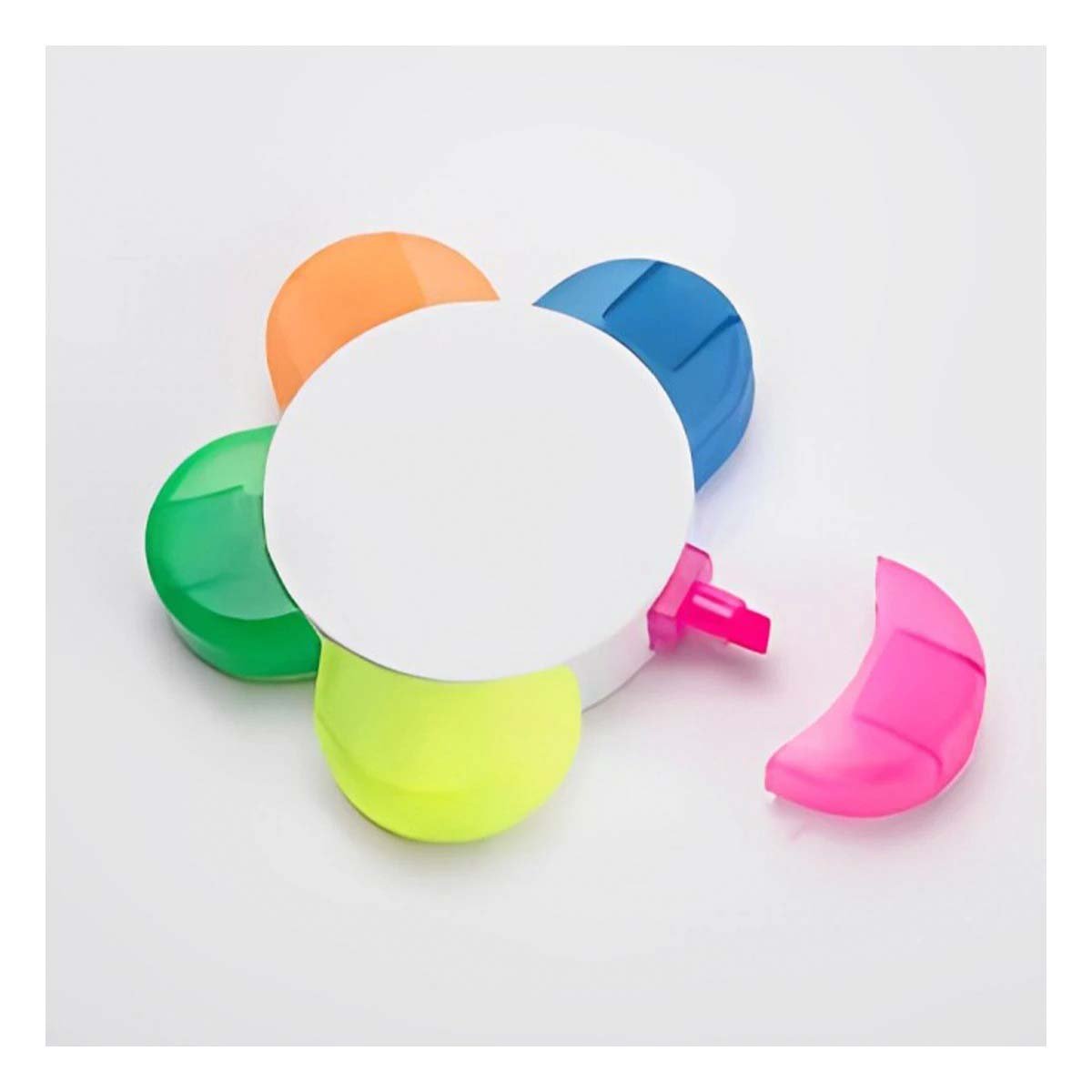 PACK2 MARCADOR COLORIDO EN FORMA DE FLOR PARA ESTUDIO Y+REGALO STICKER - 5