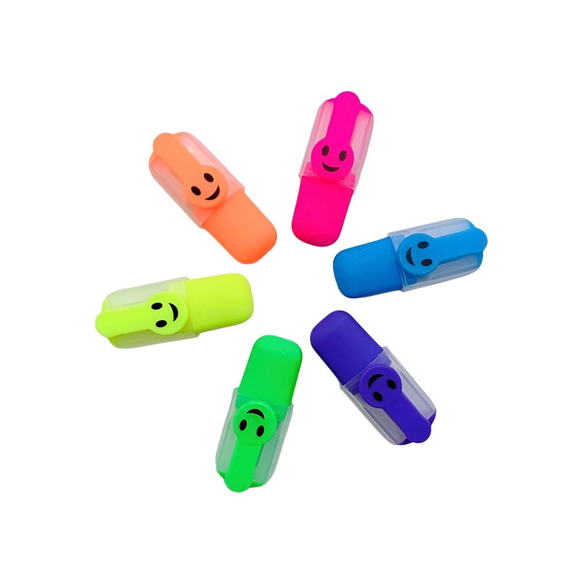 OFFICE NEON CARITAS 6 COLORES SET ESCOLAR PERU MATERIAL ESCOLAR Y+REGALO STICKER - 3