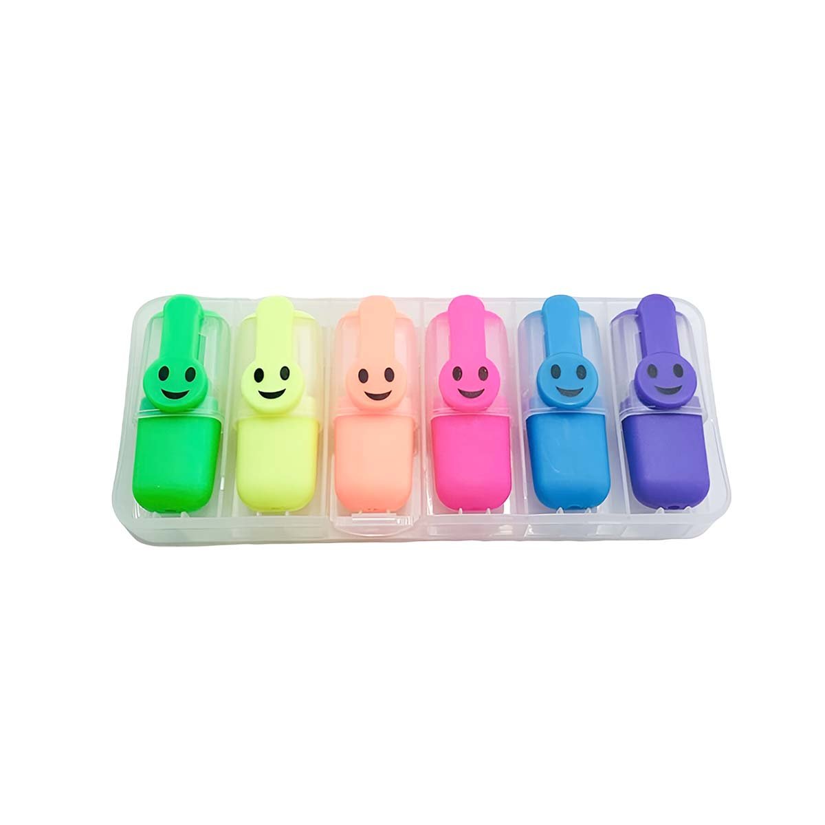 PACK2 BRIGHT NEON CARITAS 6 COLORES SET ESCOLAR PERU ALTA VISIBILIDAD Y+REGALO STICKER - 2