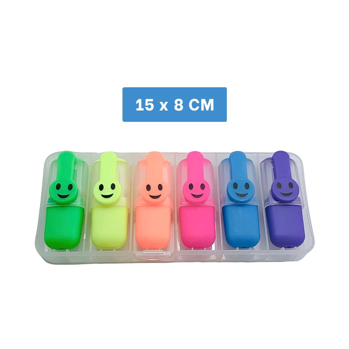 KIDS NEON CARITAS 6 COLORES SET ESCOLAR PERU USO NIÑOS Y+POST IT - 4