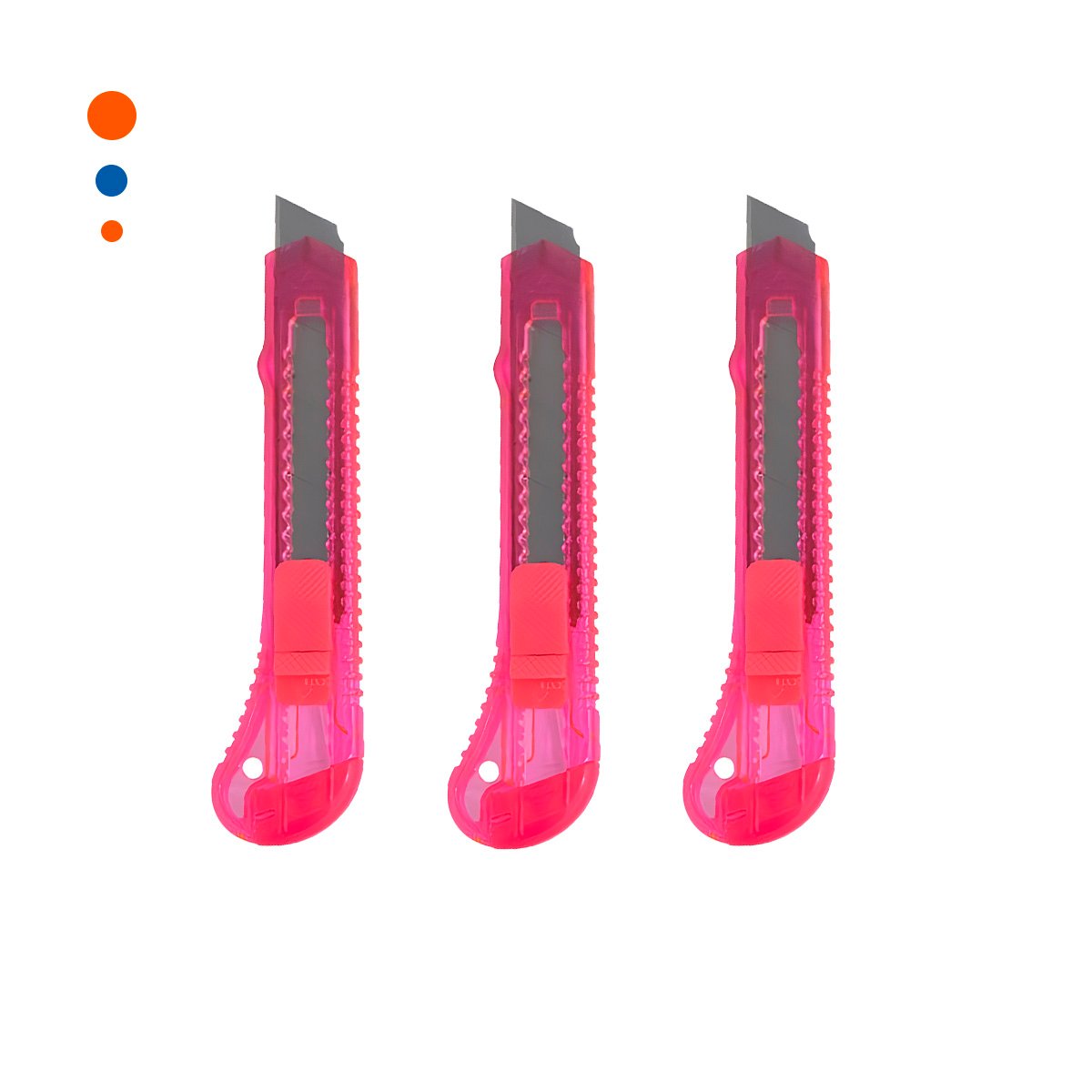 PACK2 TRINCHE ESCOLAR 15CM ROSADO TRANSPARENTE SET 3 UNIDADES Y+REGALO STICKER - 2