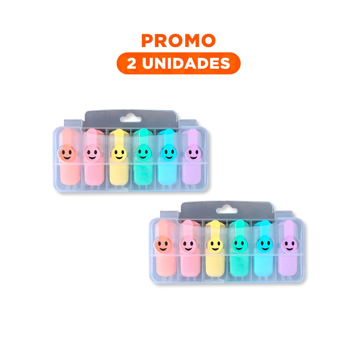 PACK2 STUDY PASTELES CARITAS 6 COLORES SET ESCOLAR PERU APRENDIZAJE - 1