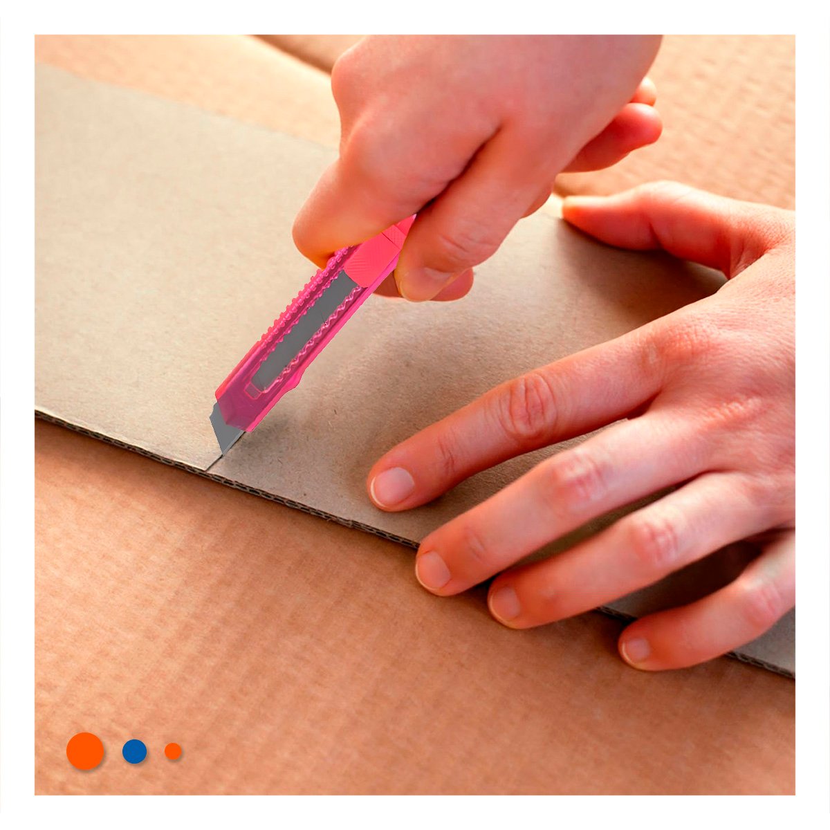 PACK2 NAVAJA ESCOLAR 15CM ROSADO TRANSPARENTE SET 3 UNIDADES OFICINA - 3