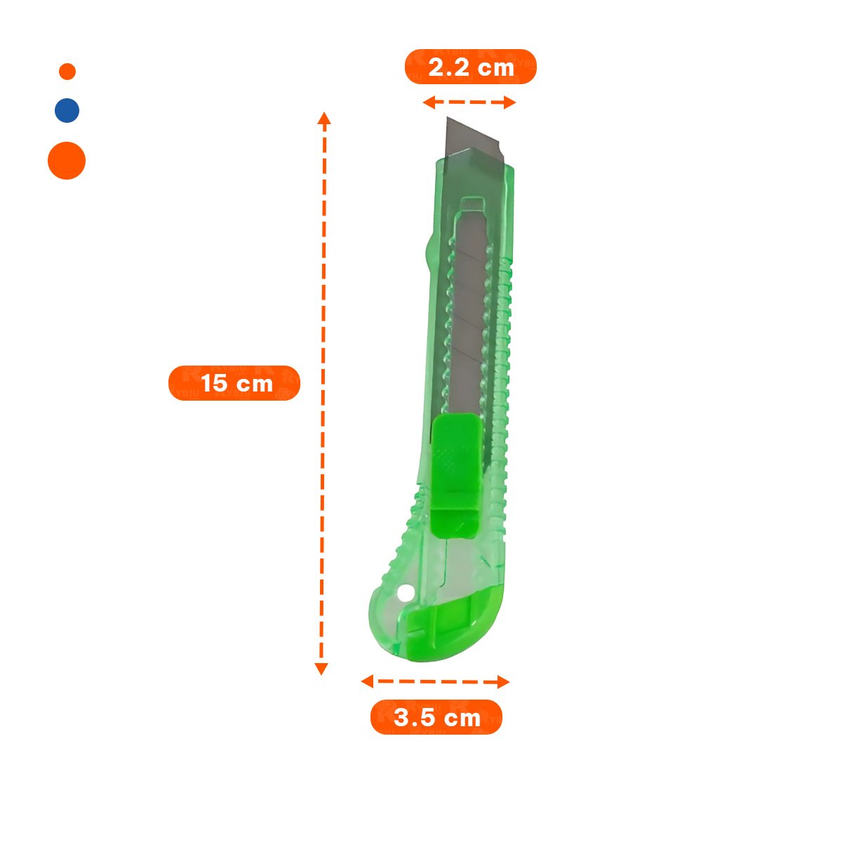 PACK6 TRINCHE PARA OFICINA 15CM VERDE TRANSPARENTE SET 3 UNIDADES Y+PAPEL REGALO - 4