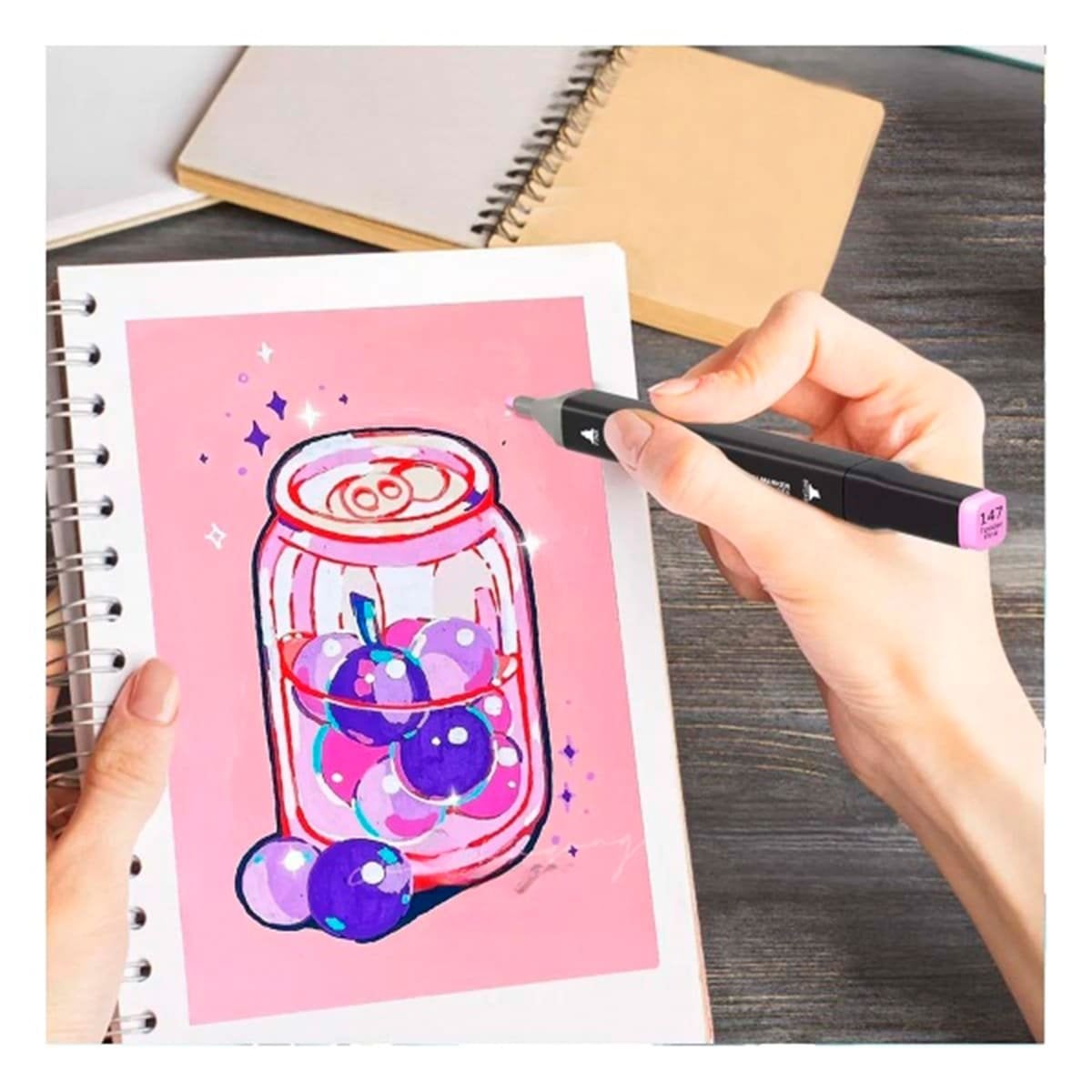 PACK2 COLECCION PROFESIONAL LETTERING 80 UNIDADES DOBLE PUNTA TOUCH - 5