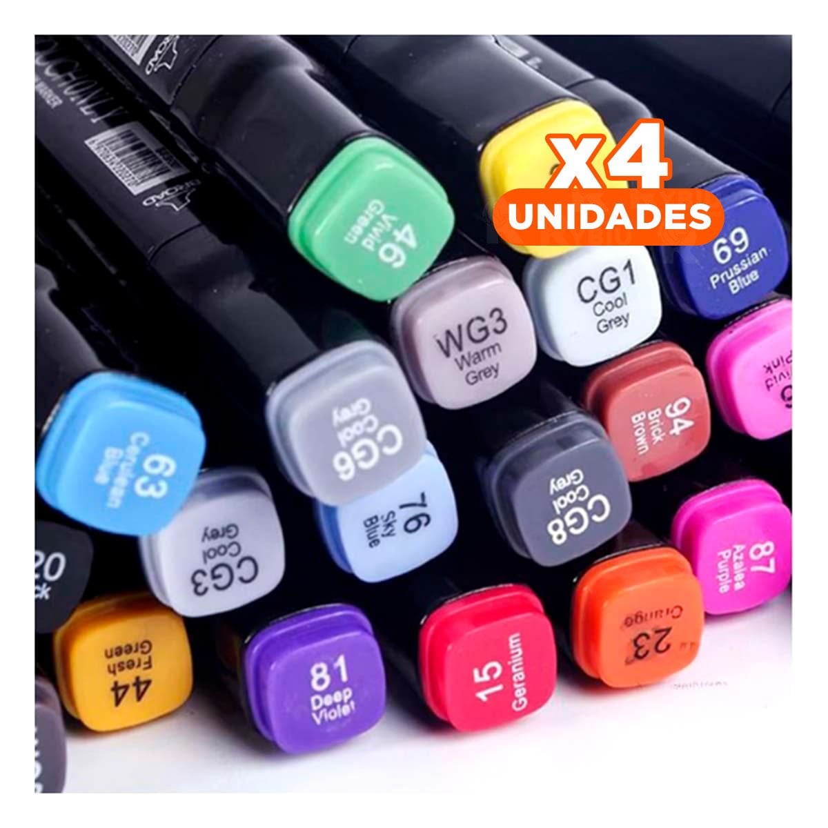 PACK4 PLUMONES DOBLE PUNTA LETTERING ARTISTICO 168 UNIDADES TOUCH - 1
