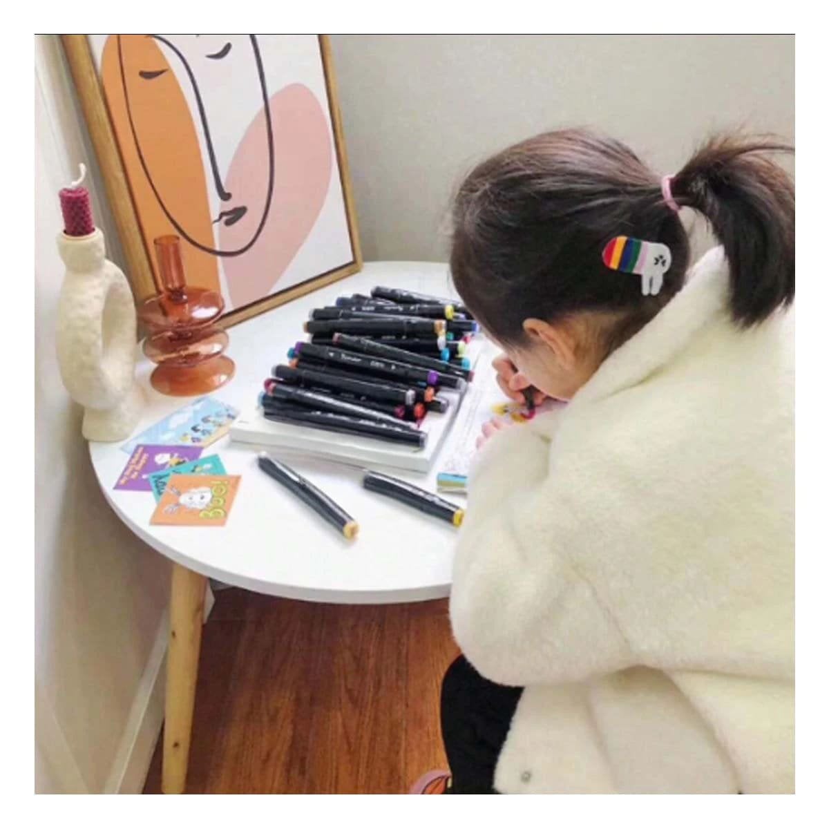PLUMONES PROFESIONALES LETTERING 24 UNIDADES DOBLE PUNTA TOUCH - 1