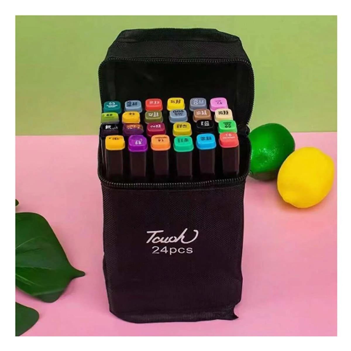 PACK2 ESTUCHE PROFESIONAL LETTERING 24 UNIDADES DOBLE PUNTA TOUCH Y+PAPEL REGALO - 5