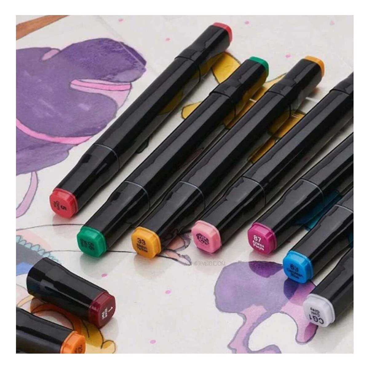 PACK2 MARCADORES DOBLE PUNTA LETTERING ARTISTICO 48 UNIDADES TOUCH Y+REGALO STICKER - 3