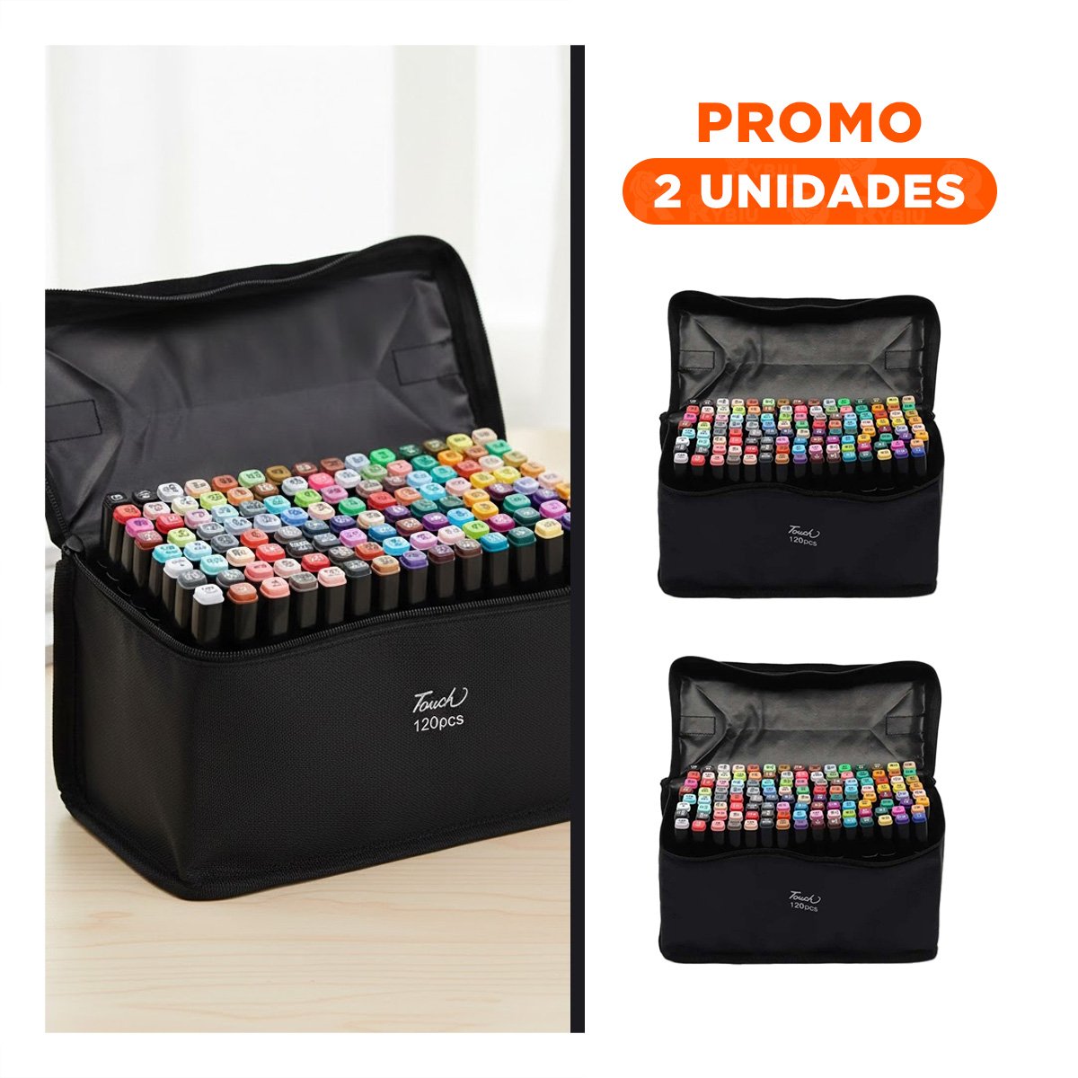 PACK2 COLECCION PROFESIONAL LETTERING 120 UNIDADES DOBLE PUNTA TOUCH - 1
