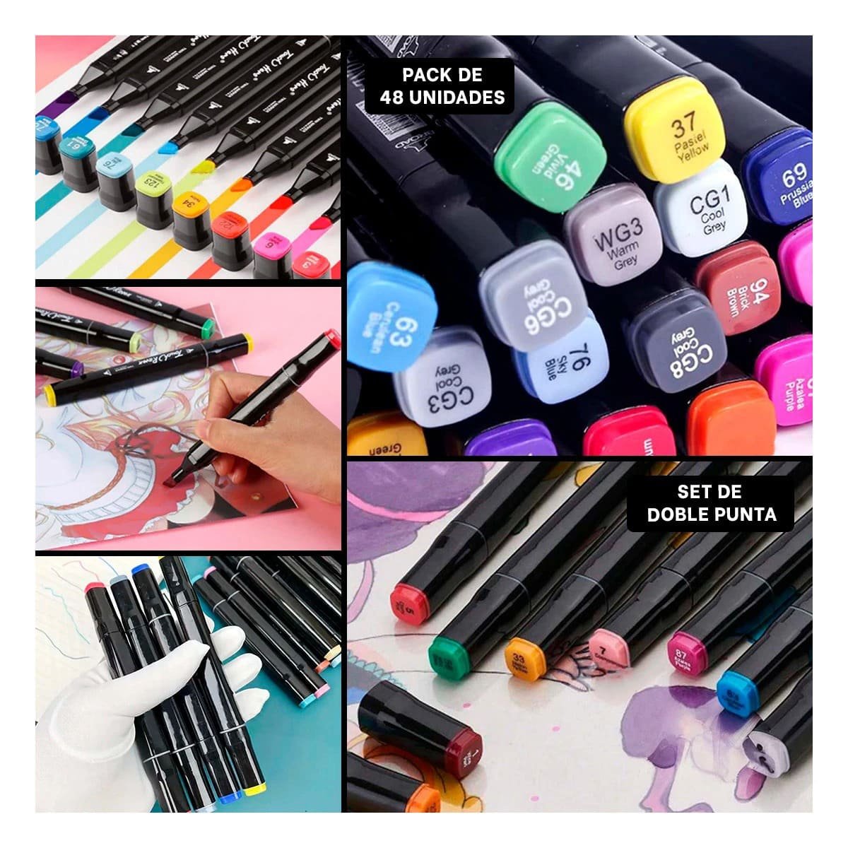 PACK6 PACK DOBLE PUNTA LETTERING ARTISTICO 48 UNIDADES TOUCH Y+PAPEL REGALO - 3