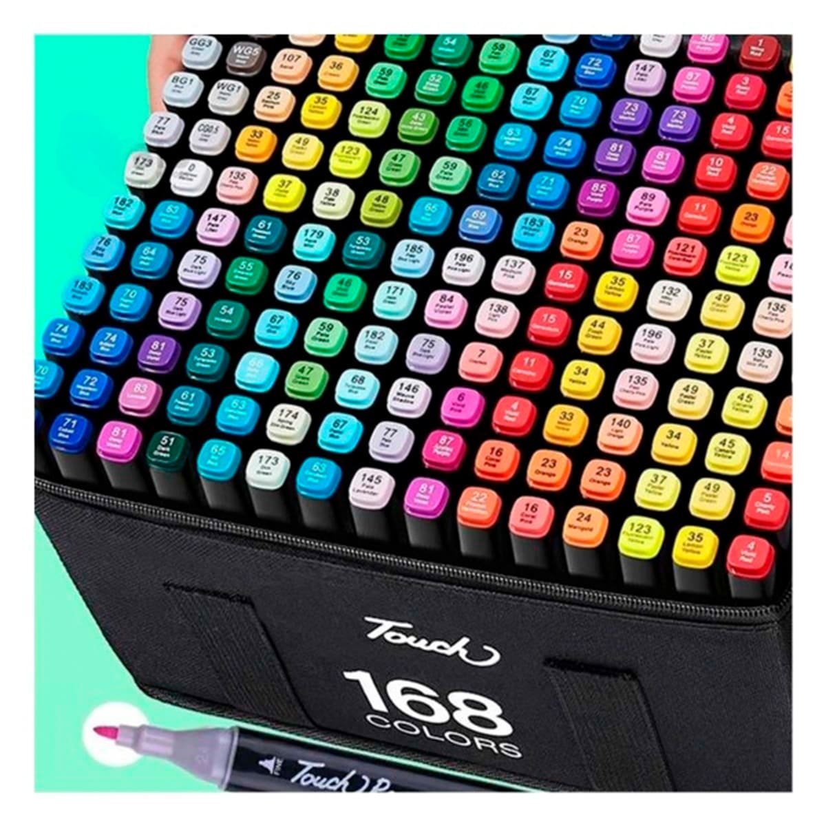 PACK PROFESIONAL LETTERING ARTISTICO 168 UNIDADES DOBLE PUNTA TOUCH Y+POST IT - 3