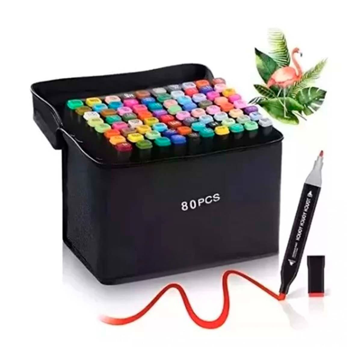 KIT PROFESIONAL LETTERING ARTISTICO 80 UNIDADES DOBLE PUNTA TOUCH Y+LIGAS REGALO - 3