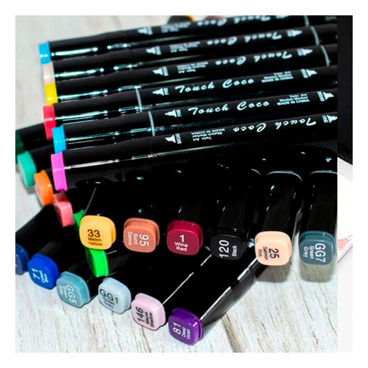 PACK2 ESTUCHE PROFESIONAL LETTERING 262 UNIDADES DOBLE PUNTA TOUCH Y+PAPEL REGALO - 5