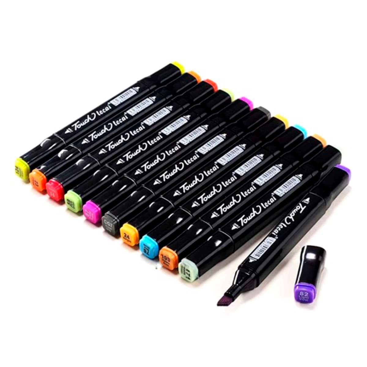 PACK2 MARCADORES DOBLE PUNTA LETTERING ARTISTICO 168 UNIDADES TOUCH Y+REGALO STICKER - 2
