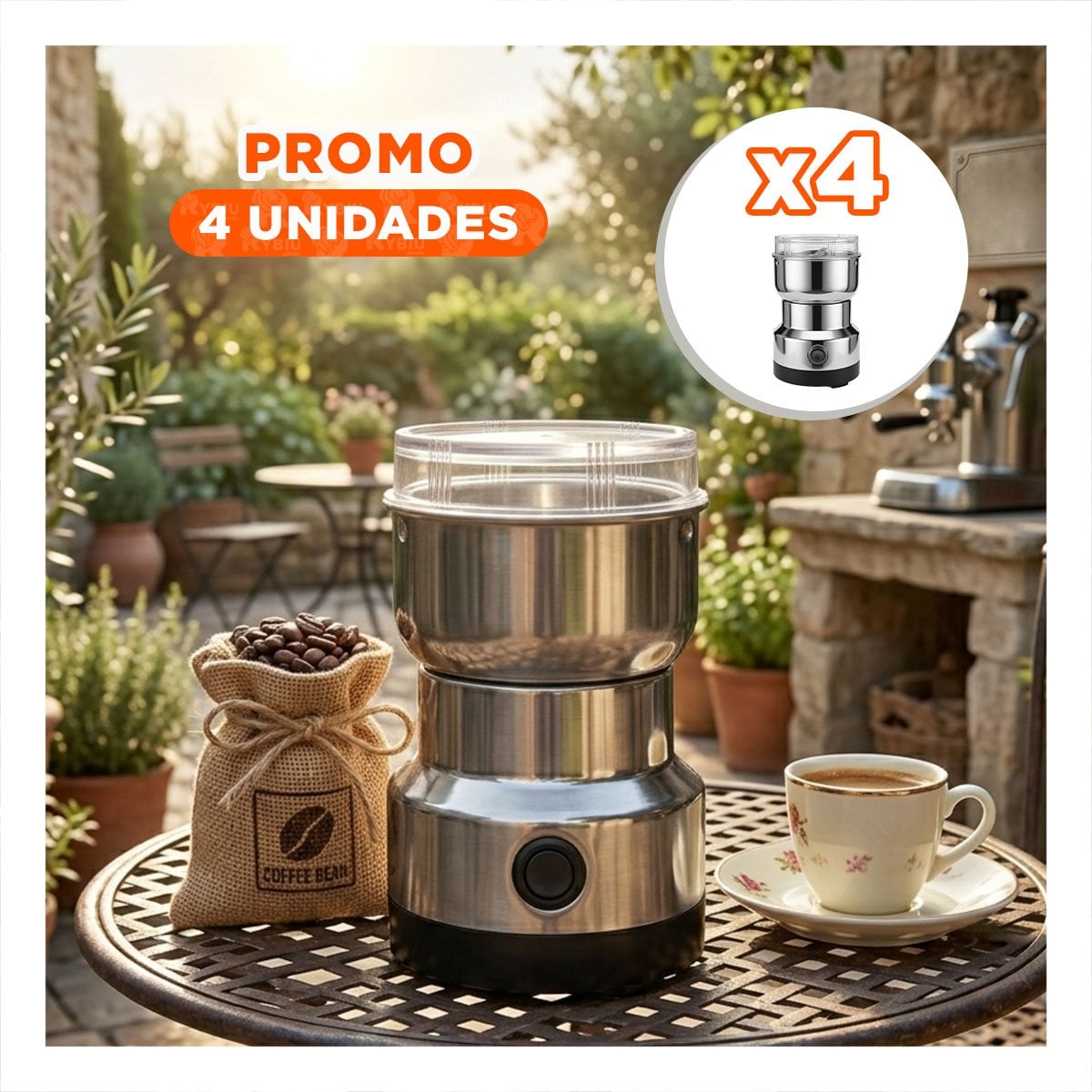 PACK4 MOLINILLO ELECTRICO PORTATIL PARA CAFE EN CASA - 1