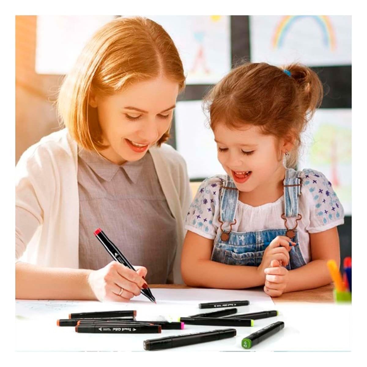 PACK2 ESTUCHE PROFESIONAL LETTERING 80 UNIDADES DOBLE PUNTA TOUCH Y+PAPEL REGALO - 5