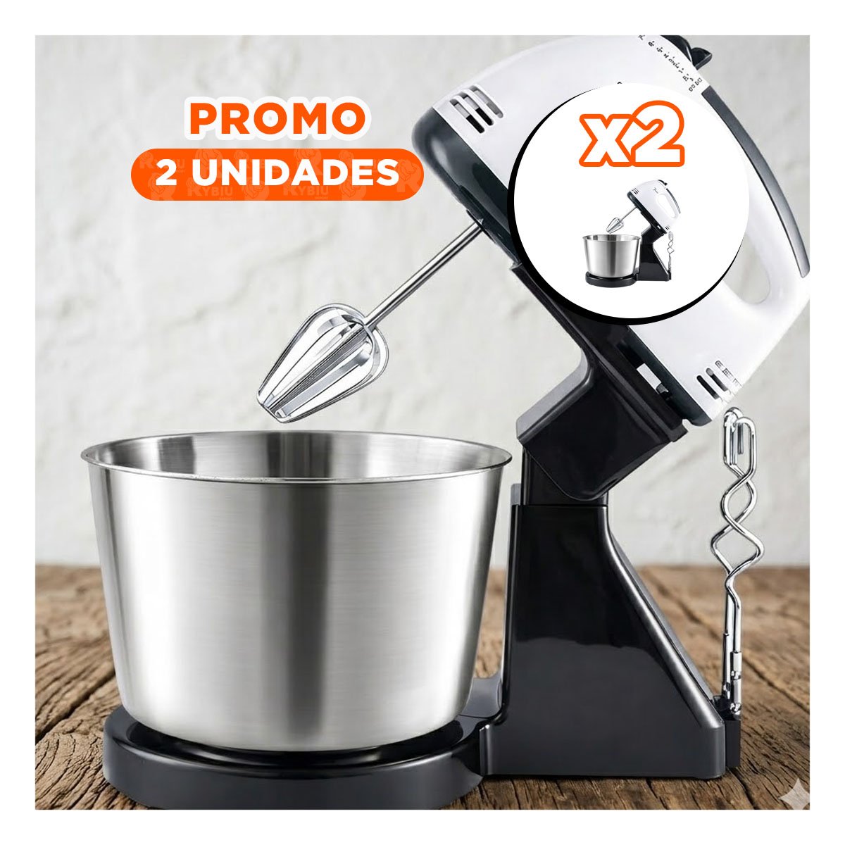 PACK2 MEZCLADOR DE COCINA 2L 260W BOMA CON GRAN RENDIMIENTO Y+REGALO STICKER - 1