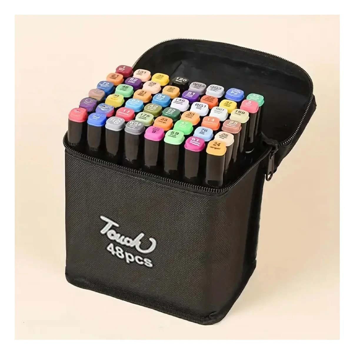 PACK12 ESTUCHE DOBLE PUNTA LETTERING ARTISTICO 48 UNIDADES TOUCH - 2