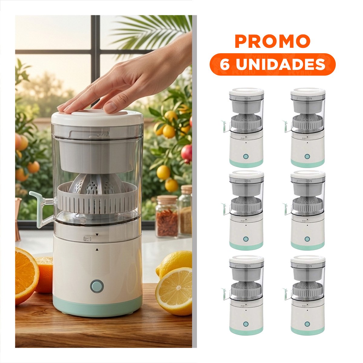 PACK6 SISTEMA PARA JUGO DE NARANJAS ELECTRICO COCINA - 1