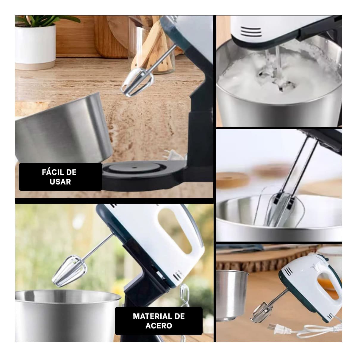 PACK4 AMASADOR DE COCINA 2L 260W BOMA PARA REPOSTERIA CASERA Y+REGALO STICKER - 2