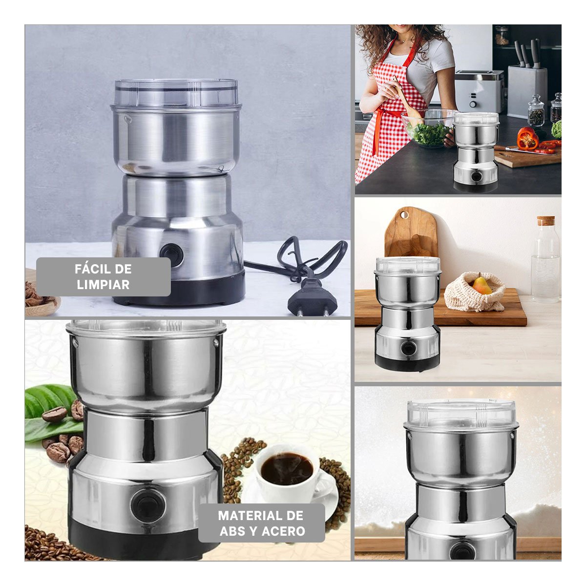 PACK6 PICADOR ELECTRICO COMPACTO Y FUNCIONAL PARA COCINA Y+PAPEL REGALO - 3